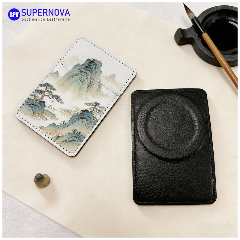 Etui na karty telefoniczne wykonane ze sztucznej skóry metodą sublimacji z magnesem Etui na karty telefoniczne wykonane ze sztucznej skóry metodą sublimacji z magnesem