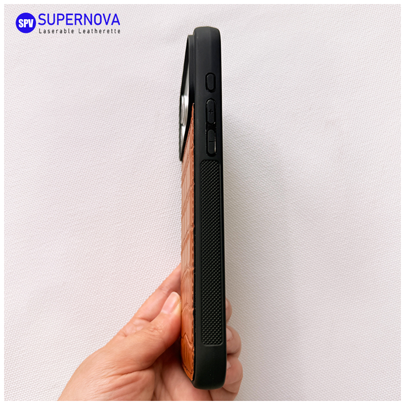 Laserowe etui na telefon ze sztucznej skóry
