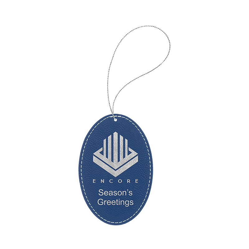 Owalny ornament ze sztucznej skóry do laserowania