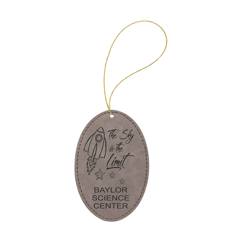 Owalny ornament ze sztucznej skóry do laserowania