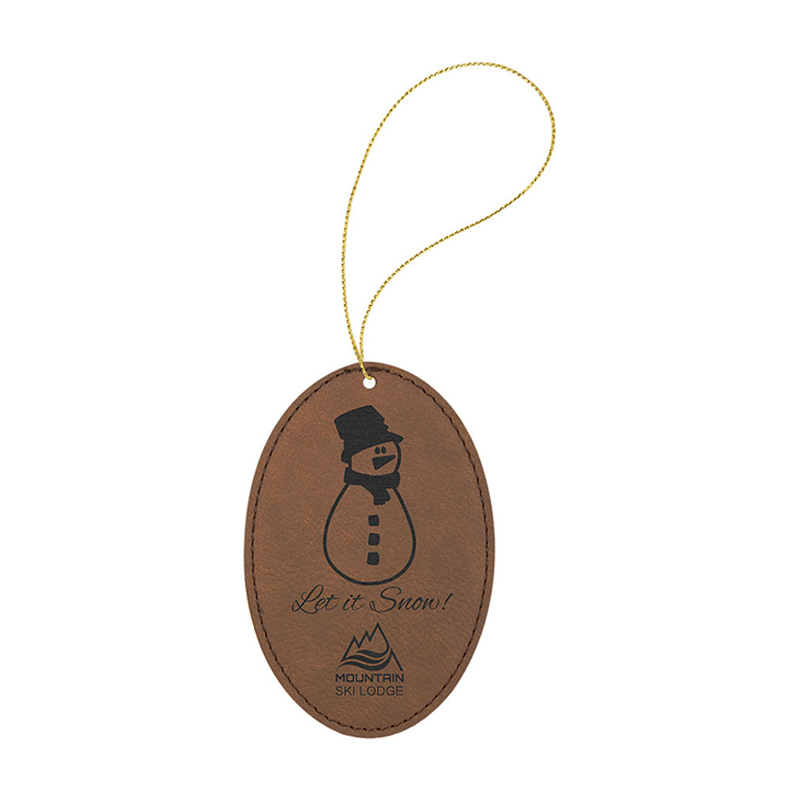 Owalny ornament ze sztucznej skóry do laserowania