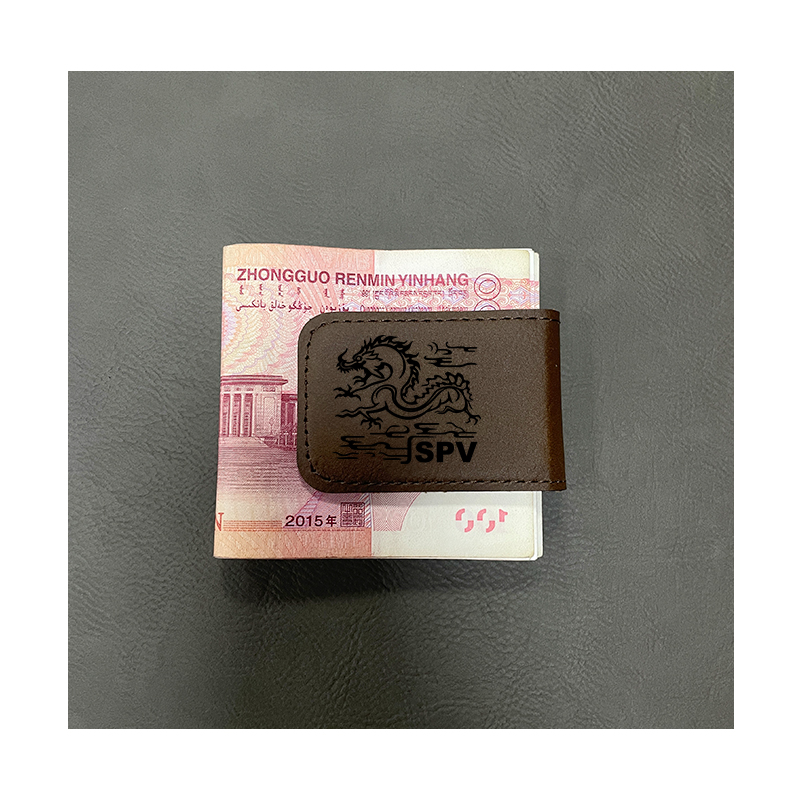 Laserowy klips na banknoty ze sztucznej skóry Laserowy klips na banknoty ze sztucznej skóry
