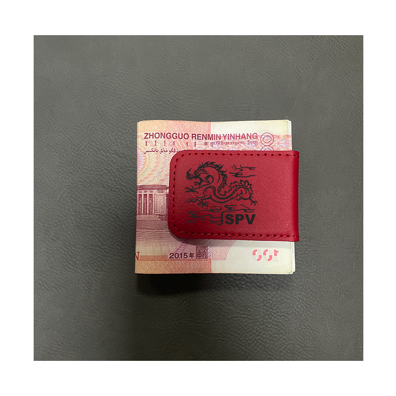 Laserowy klips na banknoty ze sztucznej skóry Laserowy klips na banknoty ze sztucznej skóry