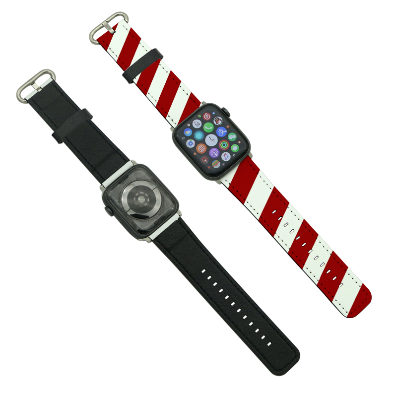 Paski do Apple Watch ze skóry PU wykonane metodą sublimacji dla serii 1/2/3-38 mm