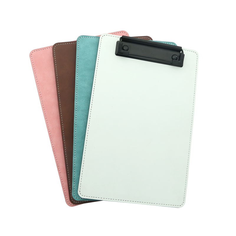 Podkładka ze skóry PU do sublimacji z metalowym klipsem - A5 Podkładka ze skóry PU do sublimacji z metalowym klipsem - A5